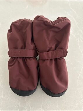 WHEAT Danish brand baby Waterproof Winter Boots in Maroon with Adjustable Strap